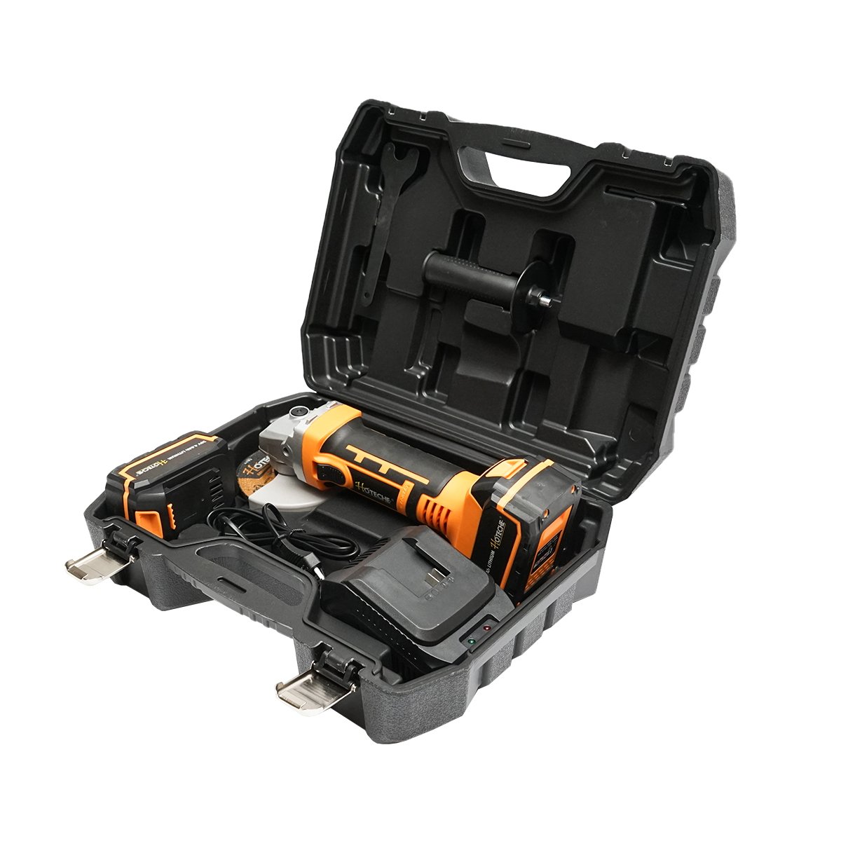 Polizor unghiular 550W, cu acumulator 21V./4Ah. 3 trepte de viteza 4500/5500/7000rot/min. diametru disc 115mm